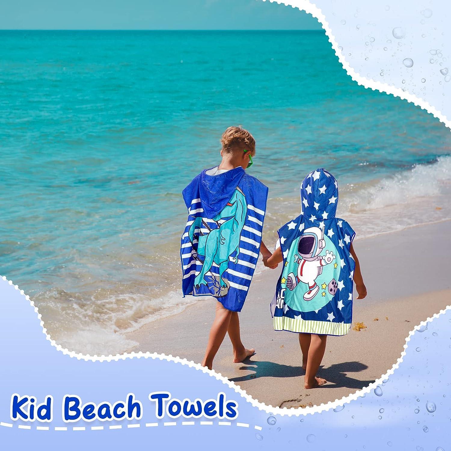 Paquete de 6 toallas de playa con capucha para niños, toallas de baño con - VIRTUAL MUEBLES