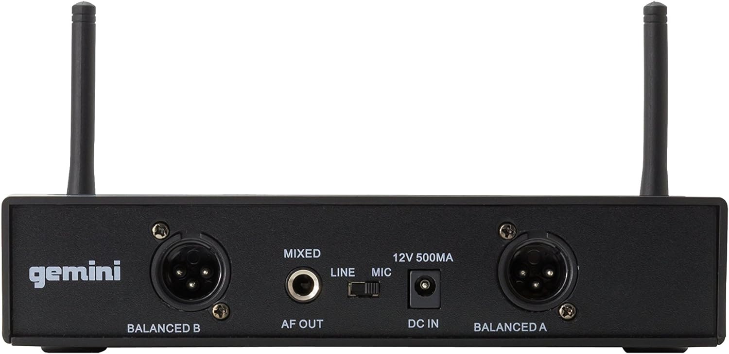  Gemini Sound Sistema de micrófono inalámbrico dual profesional,  de mano de largo alcance (150 pies) para DJ, iglesia, karaoke, conector  XLR, 2 (UHF-6200M) Microfono : Todo lo demás