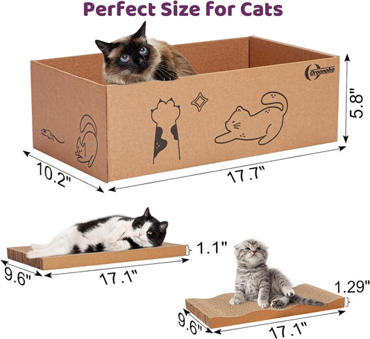 Cartón rascador 5 en 1 para gatos, sala de arañazos para gatos XL-grande,