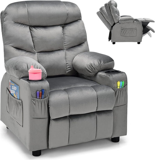 Silla reclinable para niños con soporte para tazas, silla de descanso de