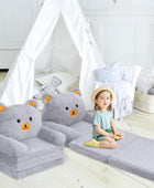 Sofá infantil con función plegable, sofá para niños elige telas de felpa corta