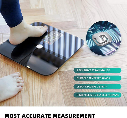 Comprar Báscula de grasa corporal BMI inteligente Báscula de peso  electrónica para baño Digital con Control táctil de alta precisión