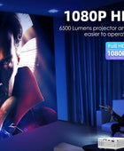 Proyector portátil 4500 lúmenes para entretenimiento de cine en casa, Full HD