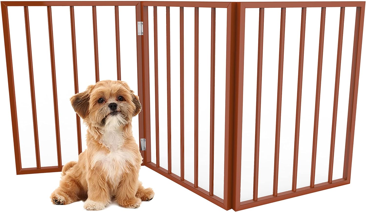  PETMAKER Pet Gate - Puerta para perros para puertas, escaleras  o casa - Independiente, plegable, estilo acordeón, valla de madera para  perros de interior (54x32, blanco) : Todo lo demás
