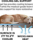 Cama para perro de espuma de gel refrescante, estilo diván, en forma de L, de