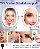 Espejo de tocador de maquillaje iluminado para montaje en la pared, espejo de - VIRTUAL MUEBLES