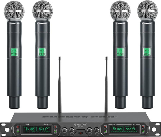 Sistema de micrófono inalámbrico UHF de 4 canales (PTU-5000), PTU-5000