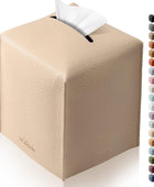 Funda para caja de pañuelos cuadrada de piel sintética moderna para decoración - VIRTUAL MUEBLES