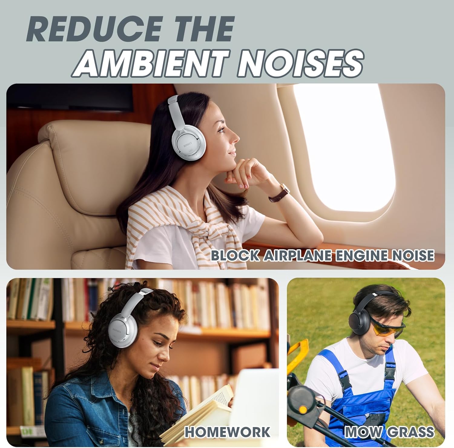 Auriculares con reducción de ruido: híbridos, premium, para el día a día