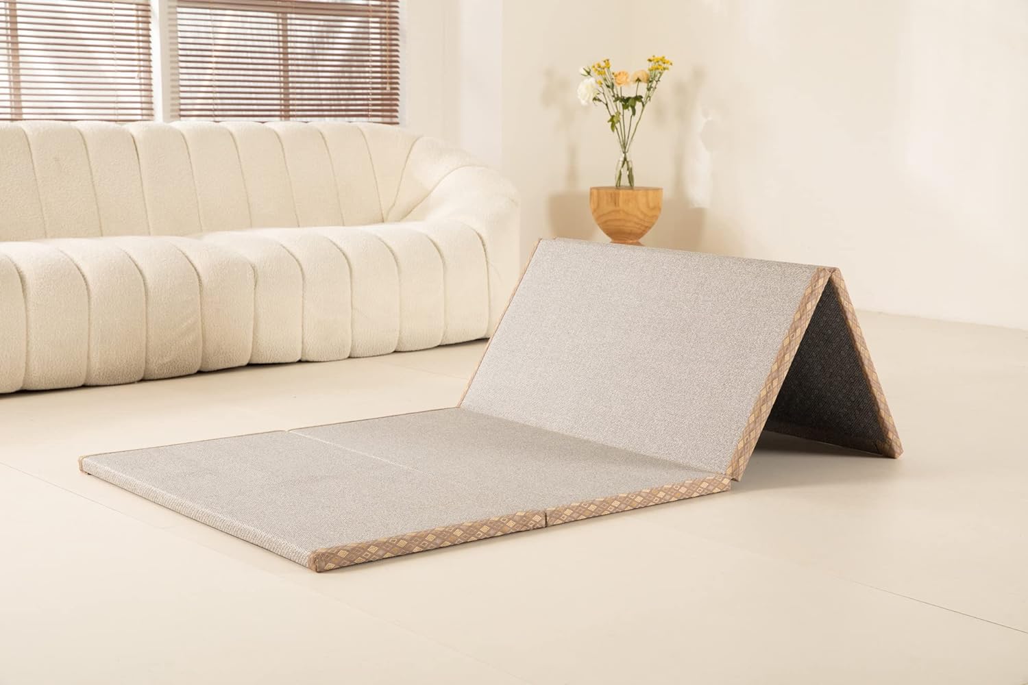 LOVEXTONG Rattan Tatami Mat tradicional japonés piso futón