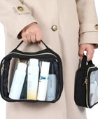 PACKISM Bolsas de maquillaje transparentes, paquete de 2 bolsas de aseo - VIRTUAL MUEBLES