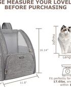 Mochila transportadora para gatos pequeños y gatos, malla totalmente ventilada,