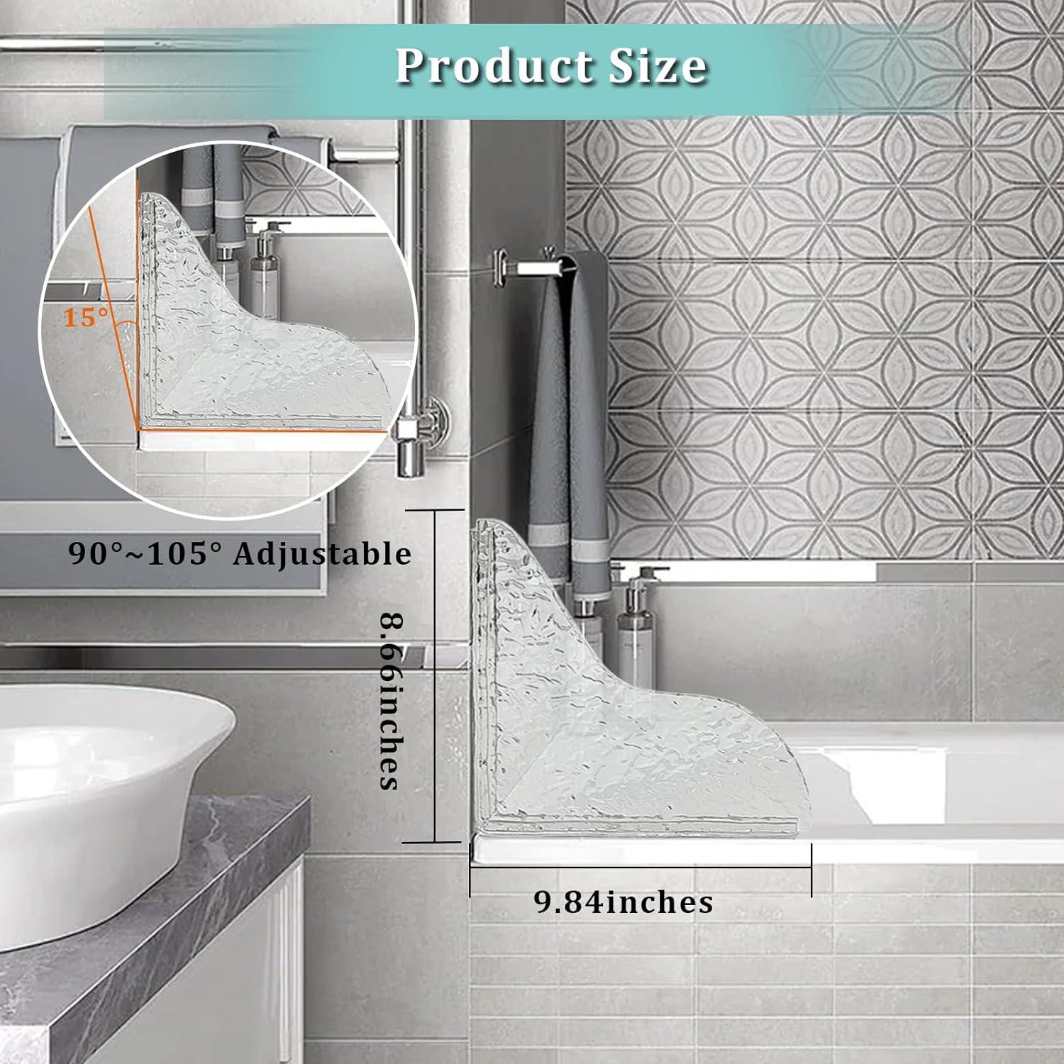 FOWSRHRG Protector de salpicaduras de acrílico transparente para bañera, - VIRTUAL MUEBLES