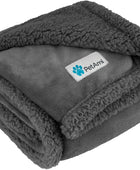 Manta impermeable para perro, sofá, manta de sherpa gris impermeable para