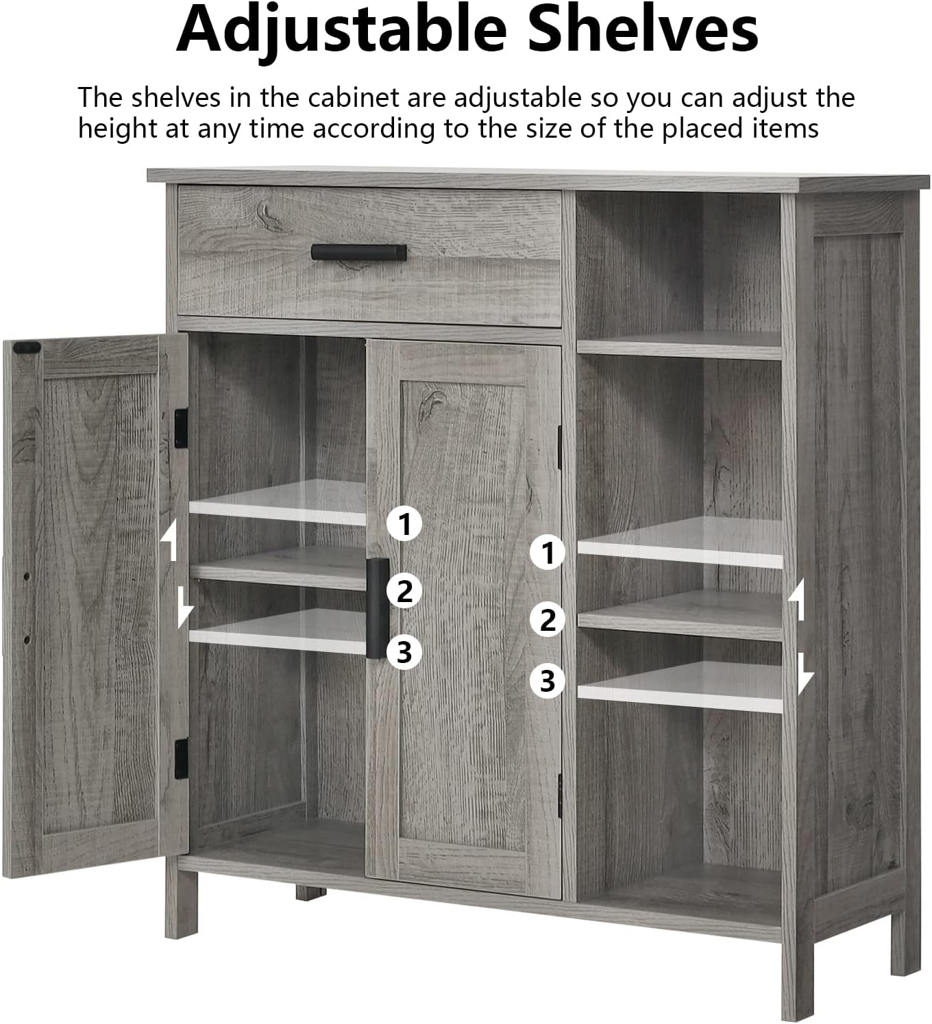 Armario de almacenamiento con puertas y estantes gabinete de almacenamiento de