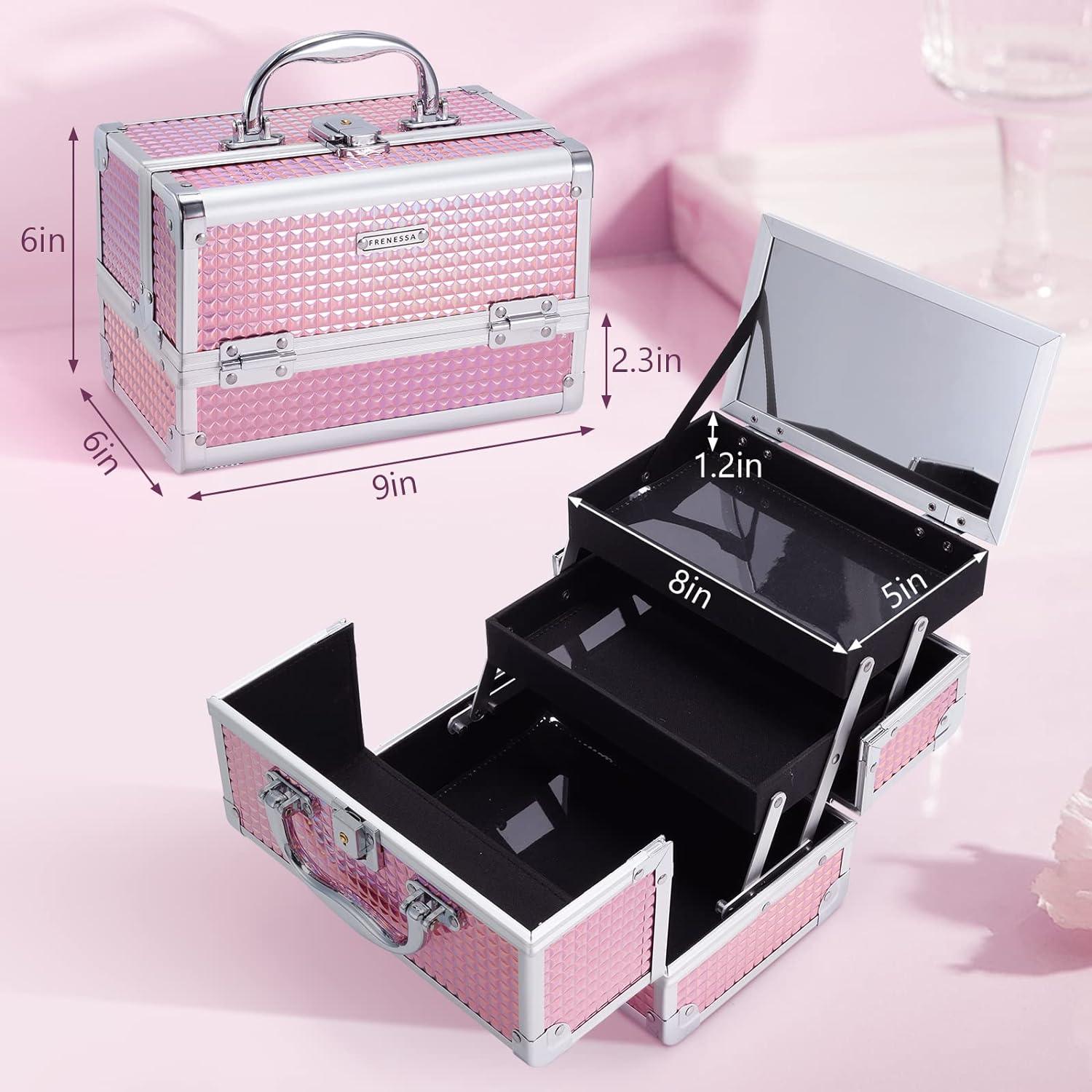 Estuche de maquillaje organizador portátil para cosméticos caja de maq -  VIRTUAL MUEBLES