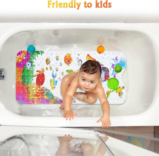 Tapete de baño de bebé para niños, tapete antideslizante de 40 x 16 pulgadas, - VIRTUAL MUEBLES