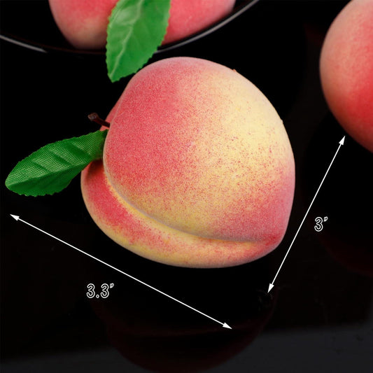 Happy Trees 12 piezas de fruta artificial de simulación de melocotón para el - VIRTUAL MUEBLES