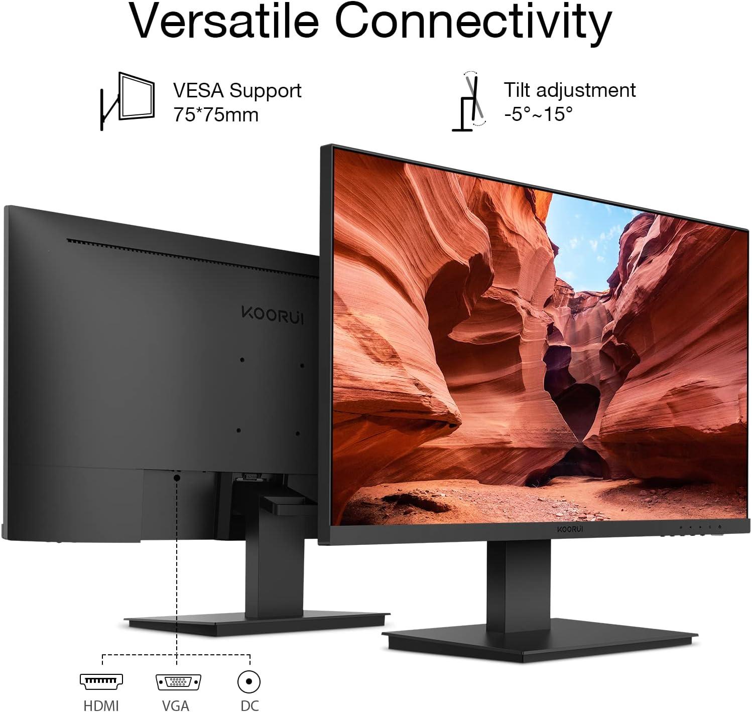 Monitor de computadora de 24 pulgadas, Full HD, 1920 x 1080p, VA, 75 Hz,