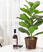 Árbol de higo artificial de hoja de violín de 30 pulgadas, planta de ficus - VIRTUAL MUEBLES