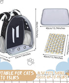 Mochila para gatos con burbujas, 2 unidades, mochila transportadora para gatos,
