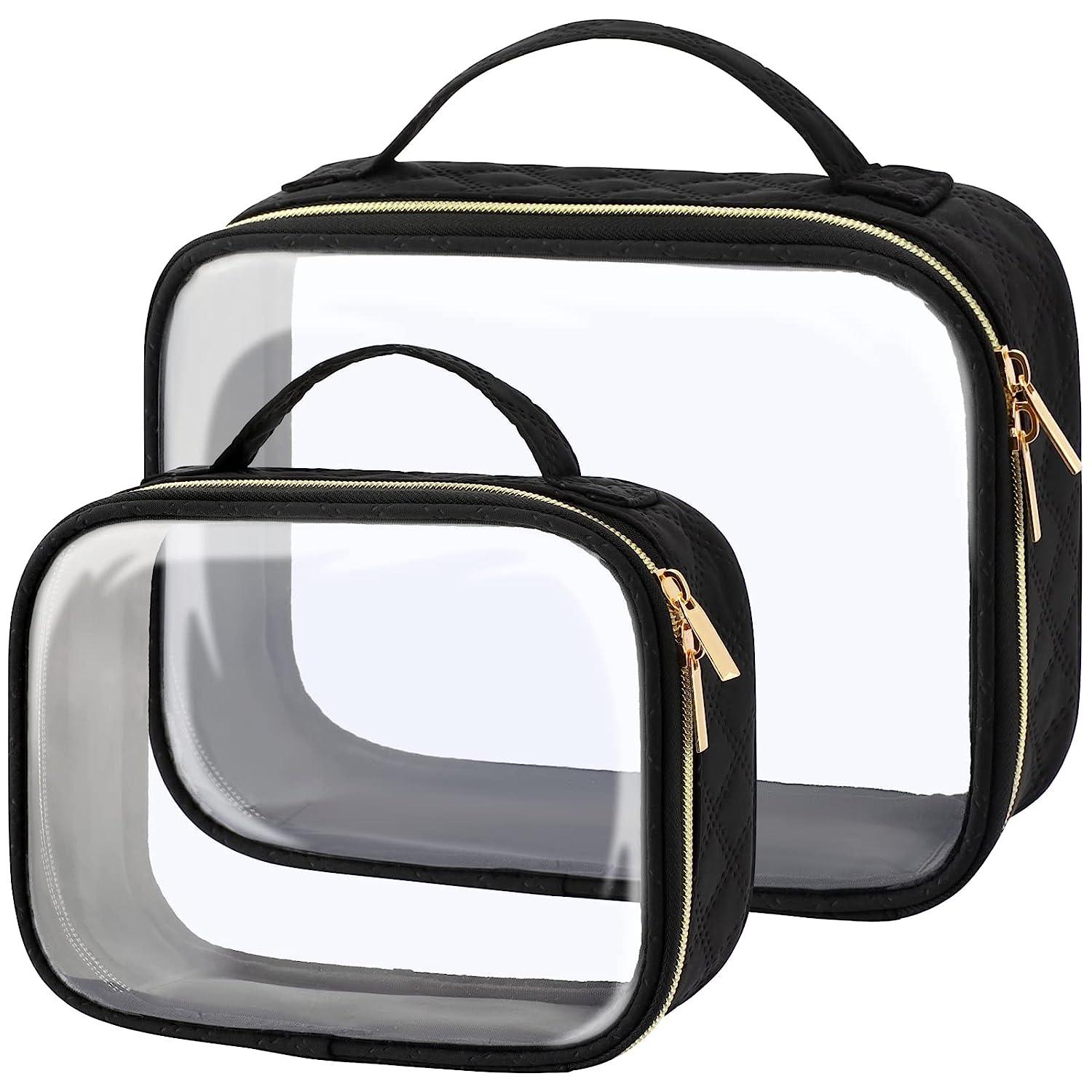 PACKISM Bolsas de maquillaje transparentes, paquete de 2 bolsas de aseo - VIRTUAL MUEBLES