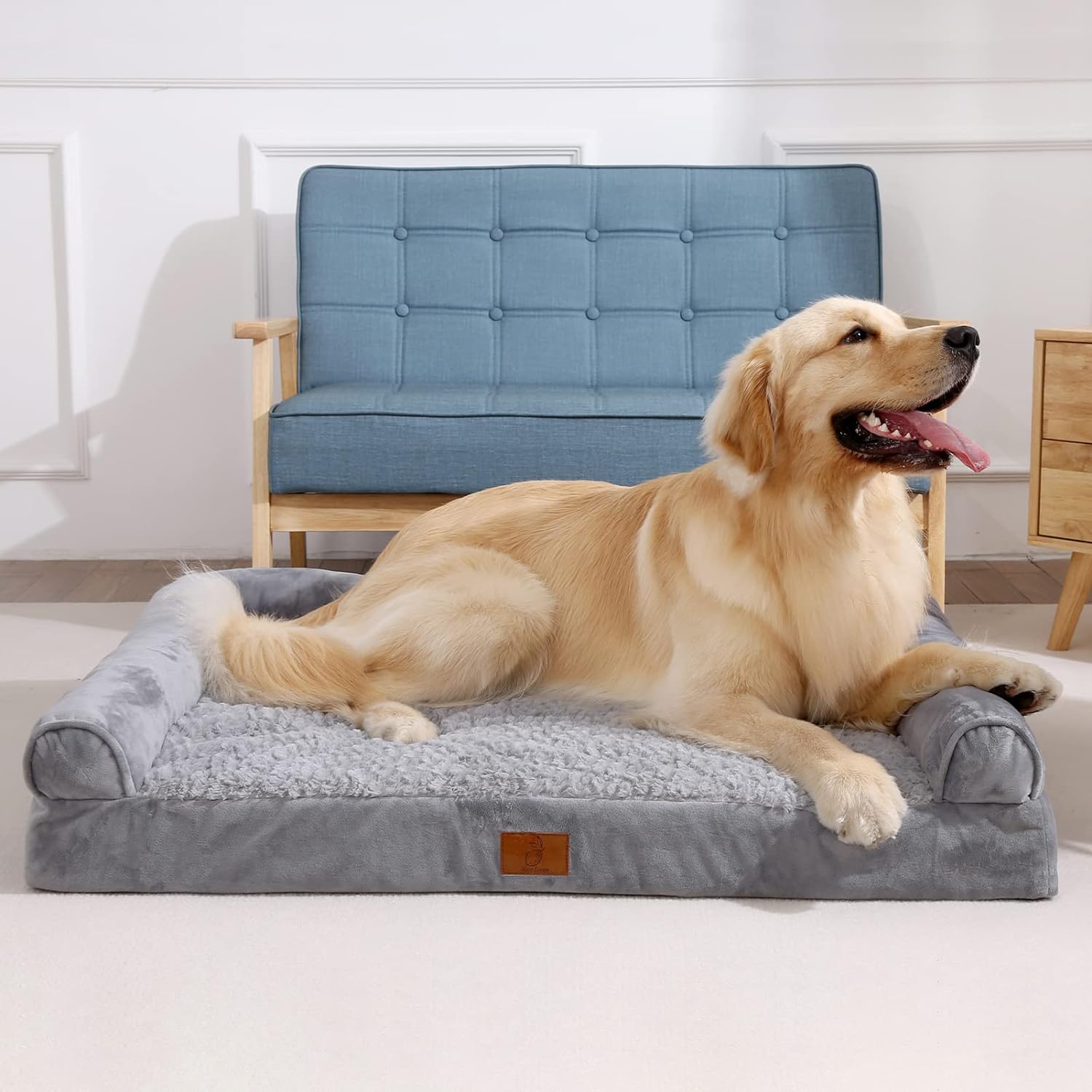 Cama extra grande para perro, cama lavable con funda extraíble, cama ortopédica