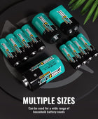 Baterías AAA con fecha fresca, paquete industrial de 100 unidades, batería