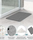 Tapete de baño de piedra, tapete de ducha de tierra de diatomeas - VIRTUAL MUEBLES
