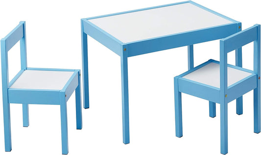 Tienda Basics Juego de mesa y sillas de madera para niños de 3 piezas con tapa