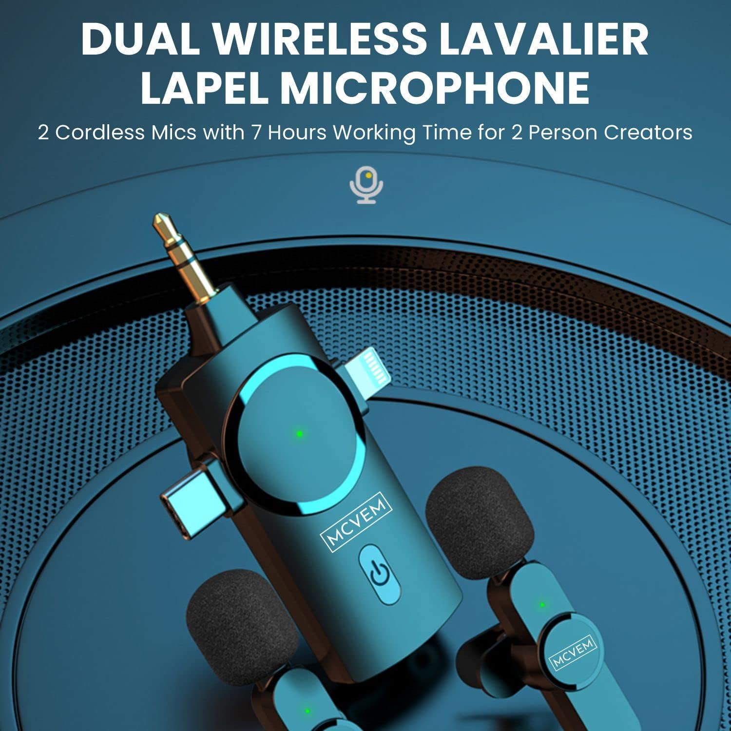 Micrófono Inalámbrico Lavalier / Micrófono de solapa Lavalier para Iphone y  Android 