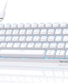 Teclado mecánico 60%, teclado para juegos con cable DK61se con interruptores
