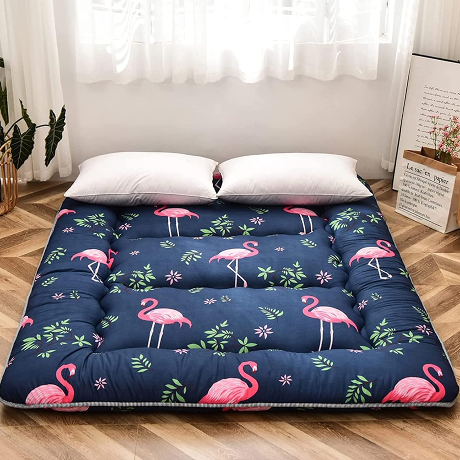 Colchón de futón japonés flamenco para dormir, cama japonesa
