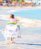 Toallas de playa con capucha para niños, 100% algodón, 50 x 30 pulgadas, toalla - VIRTUAL MUEBLES