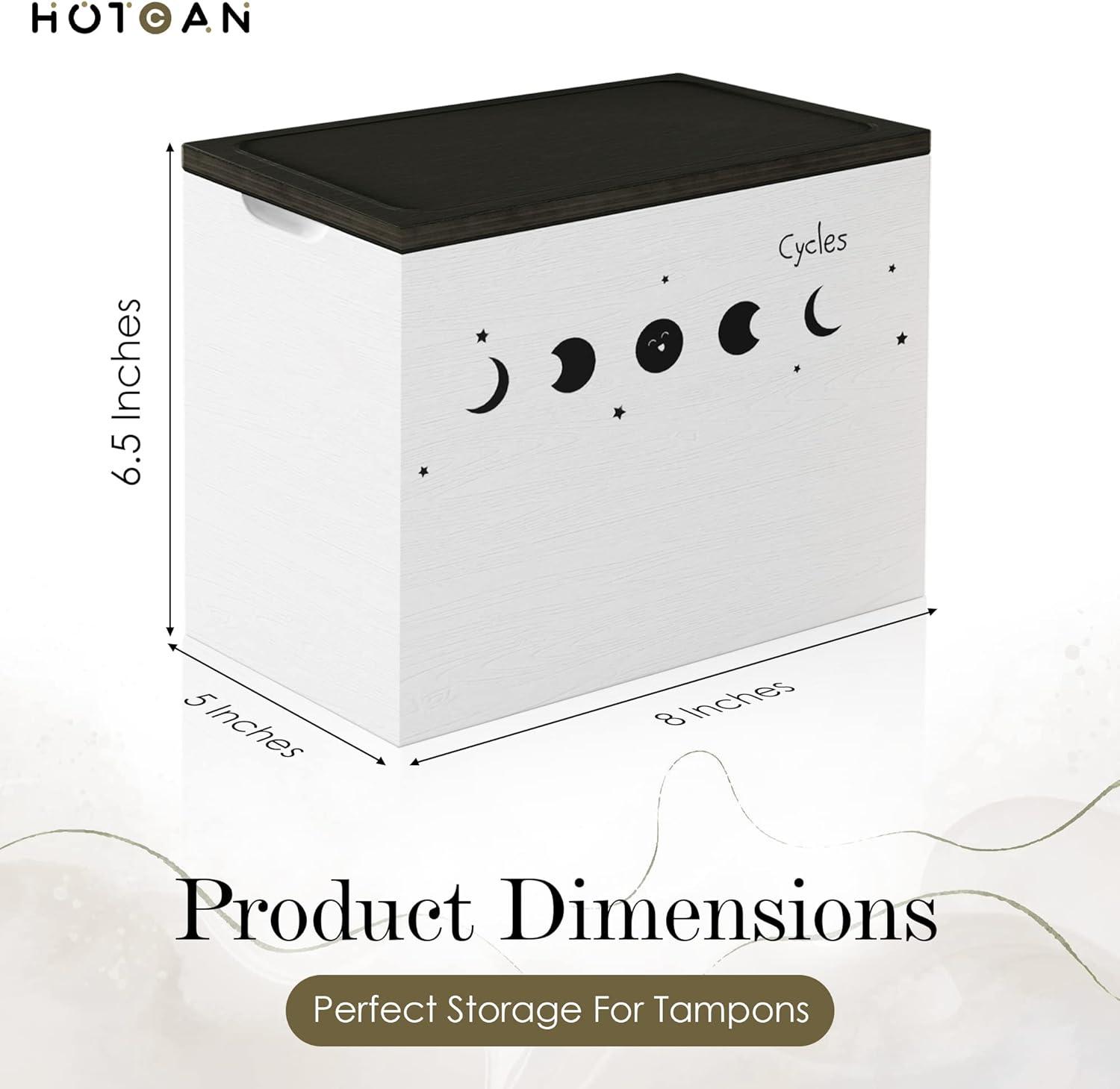 HOTCAN Soporte discreto de tampón para baño con tapa de bandeja de tocador - VIRTUAL MUEBLES