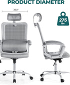 Silla de escritorio, silla de oficina ergonómica de malla con respaldo alto,