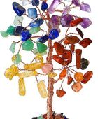 Árbol de cristal de 7 chakras con cristales naturales, base de ágata para el - VIRTUAL MUEBLES