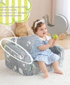 Sofá plegable para niños pequeños con manta, silla abatible para niños
