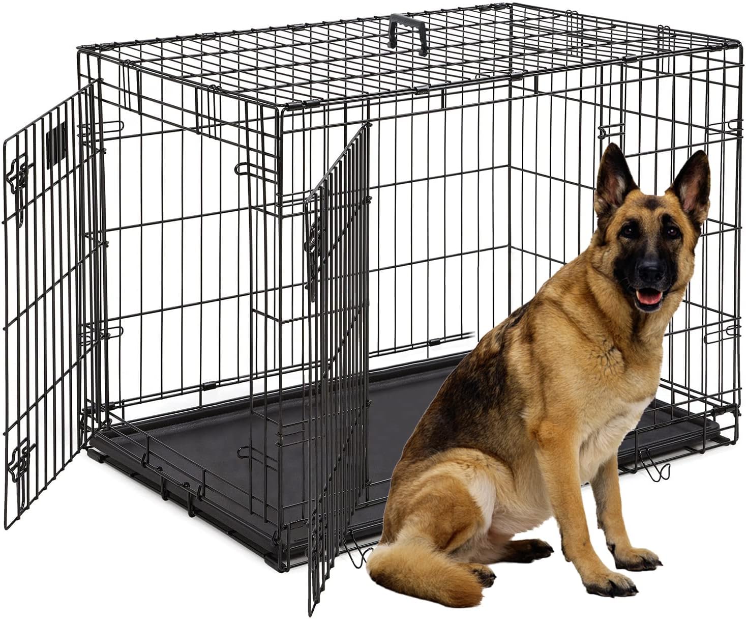 Jaula para perros de 48 pulgadas, jaula grande para perros de