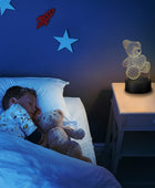 Base de lámpara de luz LED nocturna 3D, 4 modos, base de luz acrílica,