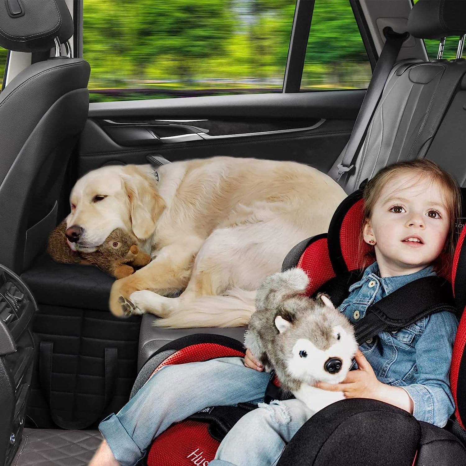 Extensor de asiento trasero de automóvil para perros grandes de hasta 200
