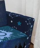 Sofá para niños, sofá convertible 2 en 1 con signo del zodiaco, silla abatible