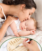 1 letrero de anuncio de recién nacido, letrero redondo de madera para recién - VIRTUAL MUEBLES
