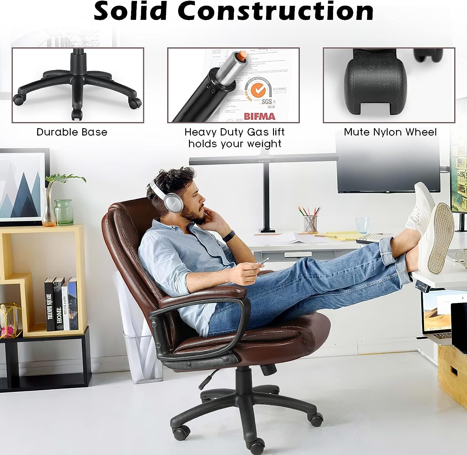 Silla de escritorio de oficina en casa silla ejecutiva de gerencia silla
