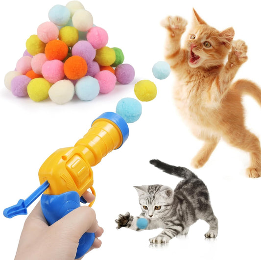 Mewlmart Juguetes interactivos para gatos de interior con lanzadores