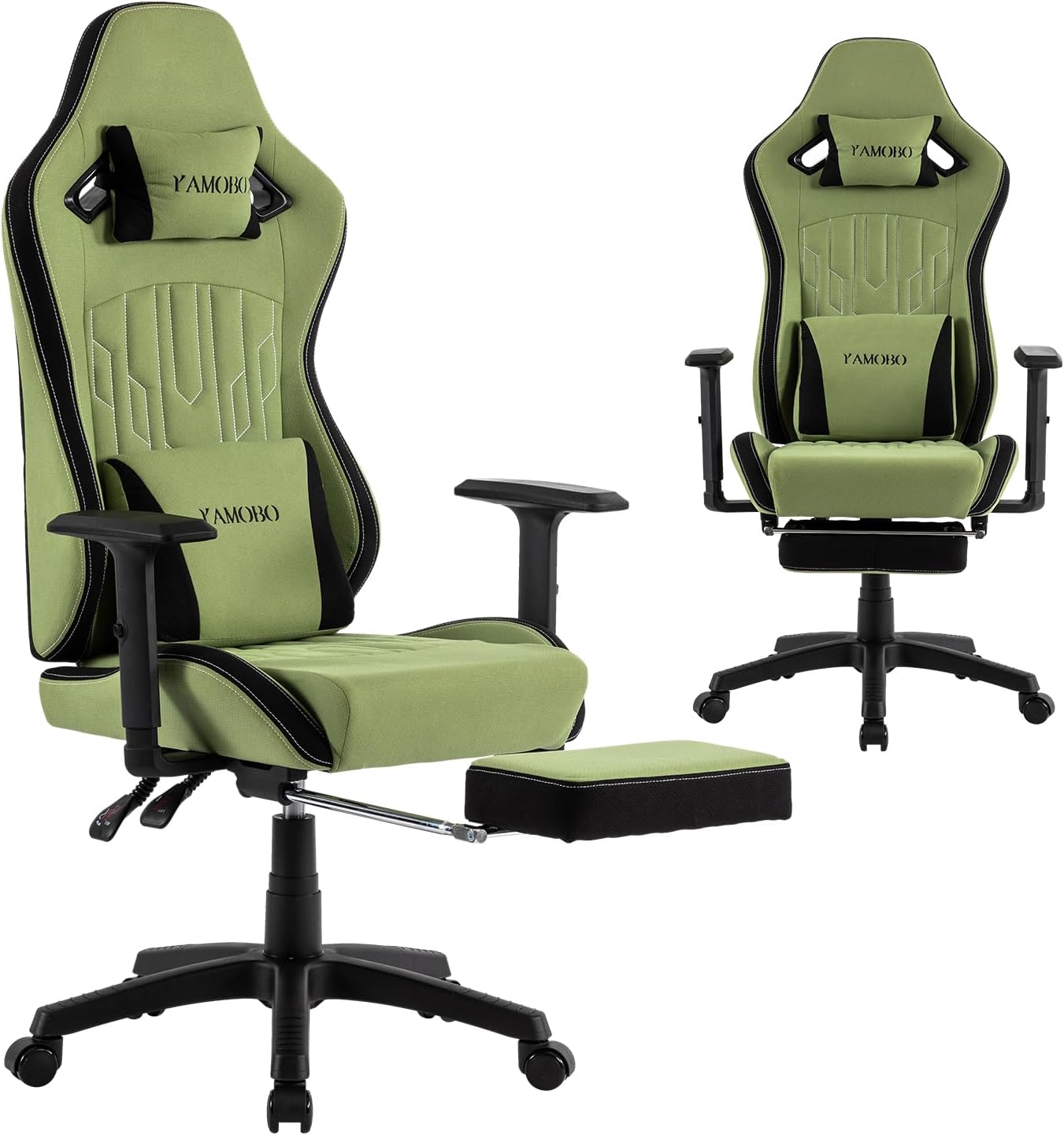Silla de juegos con reposapiés, silla de oficina ergonómica con soport -  VIRTUAL MUEBLES