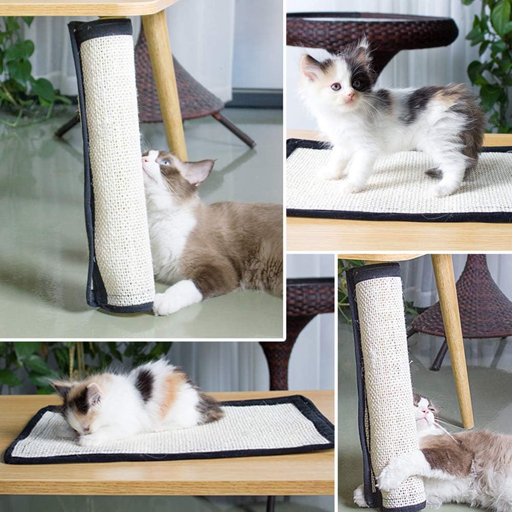 Alfombrilla rascador de sisal natural para gatos, protector de sofá cama,  protector de arañazos para sofá, funda lateral de sofá, fácil instalación