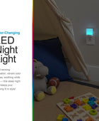 GE 34693 Luz de noche LED cambiante, modos de color blanco y vibrante, para - VIRTUAL MUEBLES