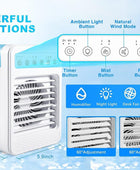 Aire acondicionado portátil, humidificador de aire personal evaporativo 4 en 1 - VIRTUAL MUEBLES