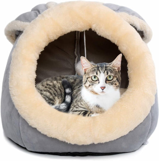 Camas para gatos de interior con parte inferior antideslizante cueva para gatos